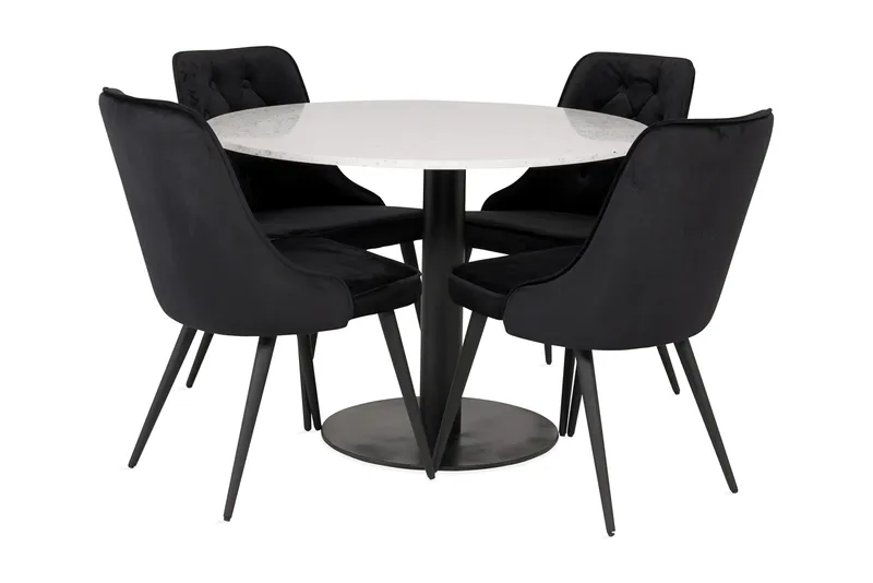 Ruokailuryhmä Wivece 4 Chantor Luxury Velvet tuolia