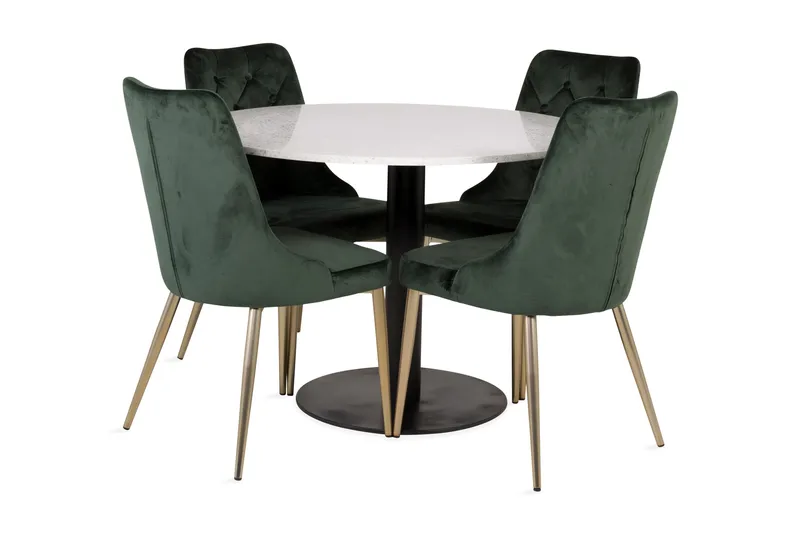 Ruokailuryhmä Wivece 4 Chantor Luxury Velvet tuolia
