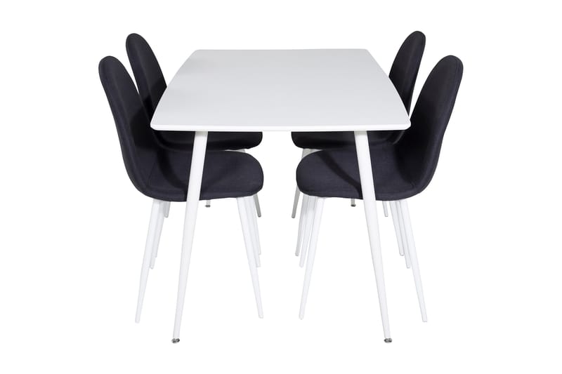 Ruokailuryhmä Yegua 120 cm 4 Yegua tuolia - Valkoinen/Musta - Huonekalut - Pöytä & ruokailuryhmä - Ruokailuryhmä
