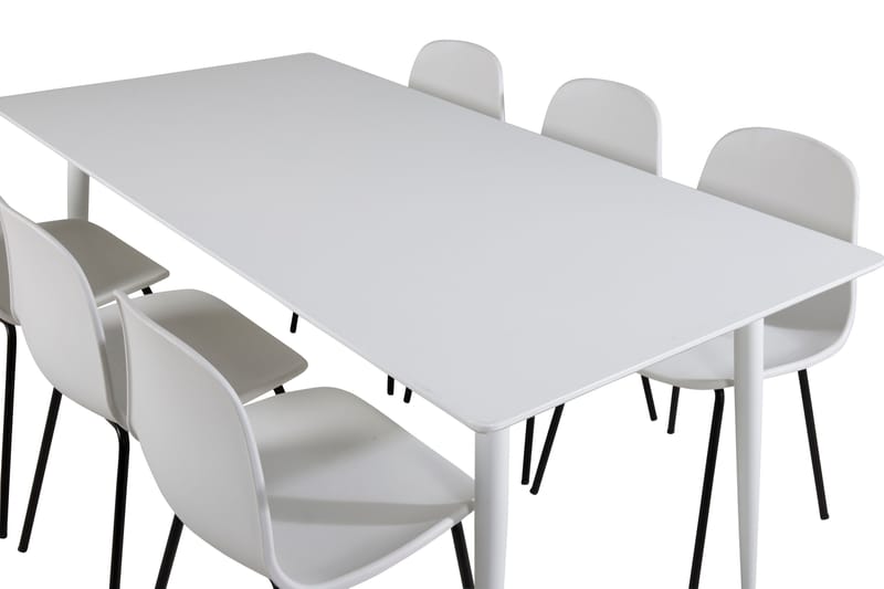 Ruokailuryhmä Yegua 180 cm 6 Labbetorp Tuolia - Valkoinen/Musta - Huonekalut - Pöytä & ruokailuryhmä - Ruokailuryhmä