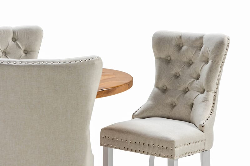 Ruokailuryhmä Yorkshire 120 cm Pyöreä 4 Lossmen tuolia - Ruskea - Huonekalut - Pöytä & ruokailuryhmä - Ruokailuryhmä