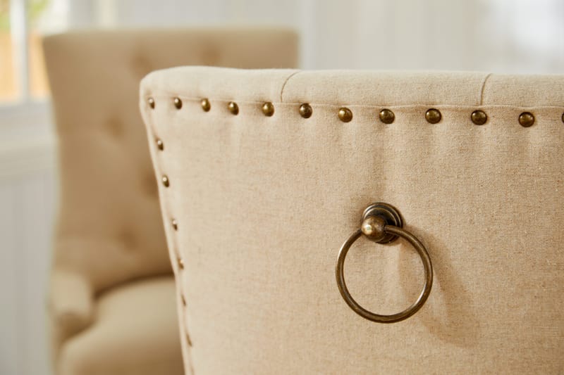 Ruokailuryhmä Yorkshire 120 cm Pyöreä 4 Ophelia tuolia - Puu/Beige - Huonekalut - Pöytä & ruokailuryhmä - Ruokailuryhmä