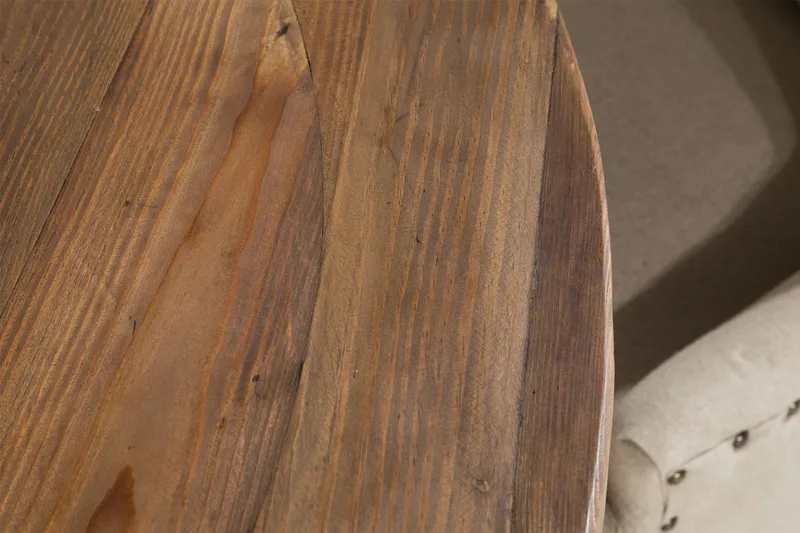 Ruokailuryhmä Yorkshire 120 cm Pyöreä 4 Ophelia tuolia - Puu/Valkoinen/Beige - Huonekalut - Pöytä & ruokailuryhmä - Ruokailuryhmä