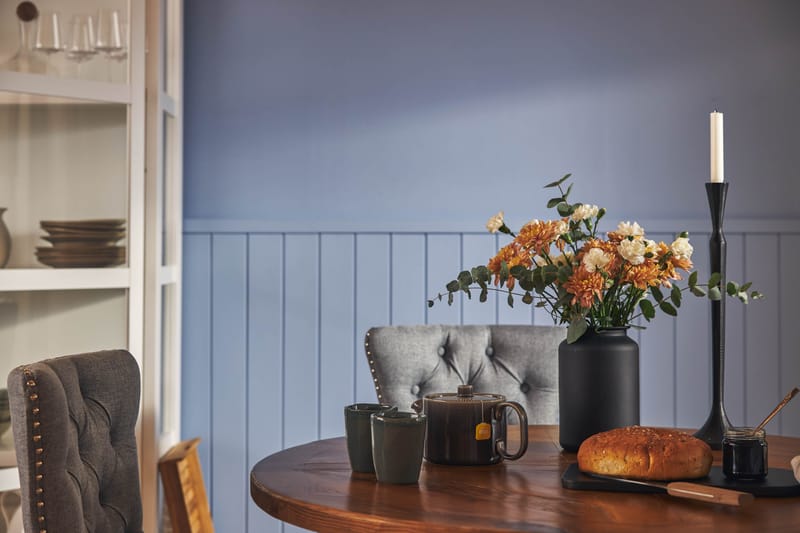 Ruokailuryhmä Yorkshire 120 cm Pyöreä 4 Lossmen tuolia - Ruskea - Huonekalut - Pöytä & ruokailuryhmä - Ruokailuryhmä