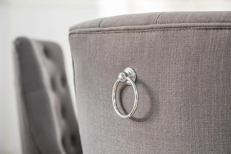 Ruokailuryhmä Yorkshire 150 cm Pyöreä 6 Ophelia tuolia - Ruskea/Tummanharmaa - Huonekalut - Pöytä & ruokailuryhmä - Ruokailuryhmä