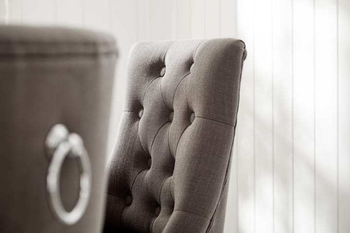 Ruokailuryhmä Yorkshire 150 cm Pyöreä 6 Ophelia tuolia - Vintage Jalava/Harmaa/Valk - Ruokailuryhmä