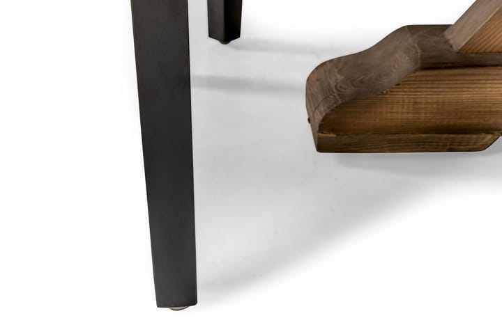 Ruokailuryhmä Yorkshire 150 cm Pyöreä 6 Hermione tuolia - Vintage Jalava/Musta PU - Ruokailuryhmä
