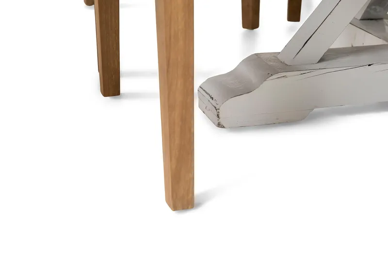 Ruokailuryhmä Yorkshire 150 cm Pyöreä 6 Ophelia tuolia - Vintage Luonnonväri/Valk/Beige - Huonekalut - Pöytä & ruokailuryhmä - Ruokailuryhmä