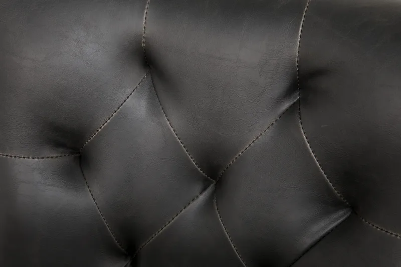 Ruokailuryhmä Yorkshire 150 cm Pyöreä 4 Hermione tuolia - Vintage Jalava/Valk/Musta PU - Huonekalut - Pöytä & ruokailuryhmä - Ruokailuryhmä