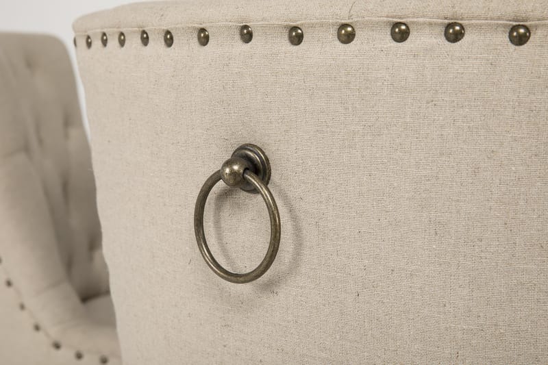 Ruokailuryhmä Yorkshire 150 cm Pyöreä 6 Ophelia tuolia - Vintage Luonnonväri/Valk/Beige - Huonekalut - Pöytä & ruokailuryhmä - Ruokailuryhmä