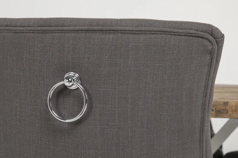 Ruokailuryhmä Yorkshire 150 cm Pyöreä 6 Ophelia tuolia - Ruskea/Tummanharmaa - Huonekalut - Pöytä & ruokailuryhmä - Ruokailuryhmä