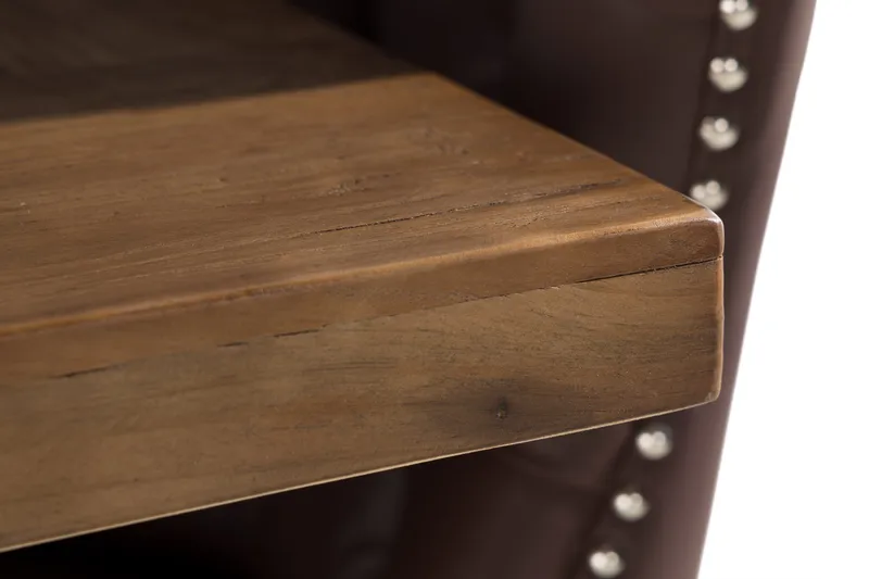 Ruokailuryhmä Yorkshire 200 cm 6 Lossmen tuolia Keinonahk - Ruskea - Huonekalut - Pöytä & ruokailuryhmä - Ruokailuryhmä