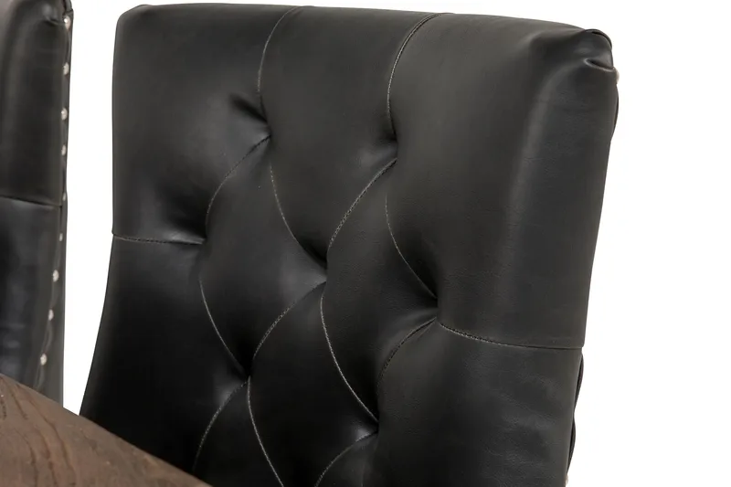 Ruokailuryhmä Yorkshire 200 cm Jatkettava 6 Hermione tuolia - Luonnonväri/Musta - Huonekalut - Pöytä & ruokailuryhmä - Ruokailuryhmä