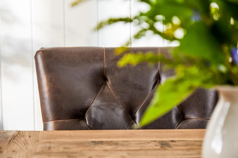 Ruokailuryhmä Yorkshire 200 cm Jatkettava 6 Hermione tuolia - Luonnonväri/Valk/Ruskea - Huonekalut - Pöytä & ruokailuryhmä - Ruokailuryhmä