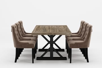 Ruokailuryhmä Yorkshire Premium 200-290 cm 6 Ophelia tuolia
