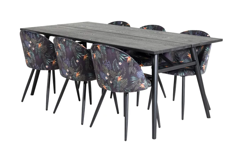 Ruokailuryhmä Zenazmi 195 cm + 6 Sedavi ruokatuolia, undefined