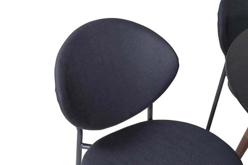 Ruokailuryhmä Pinilla Pyöreä 4 Capmany Tuolia - Musta/Ruskea - Huonekalut - Pöytä & ruokailuryhmä - Ruokailuryhmä