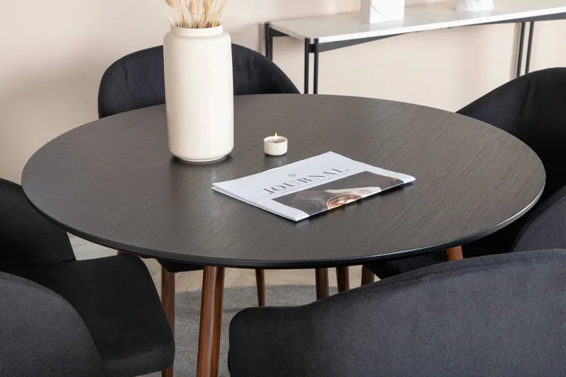 Ruokailuryhmä Pyöreä Pinilla 100 cm 4 Labbetorp ruokatuolia - Huonekalut - Pöytä & ruokailuryhmä - Ruokailuryhmä