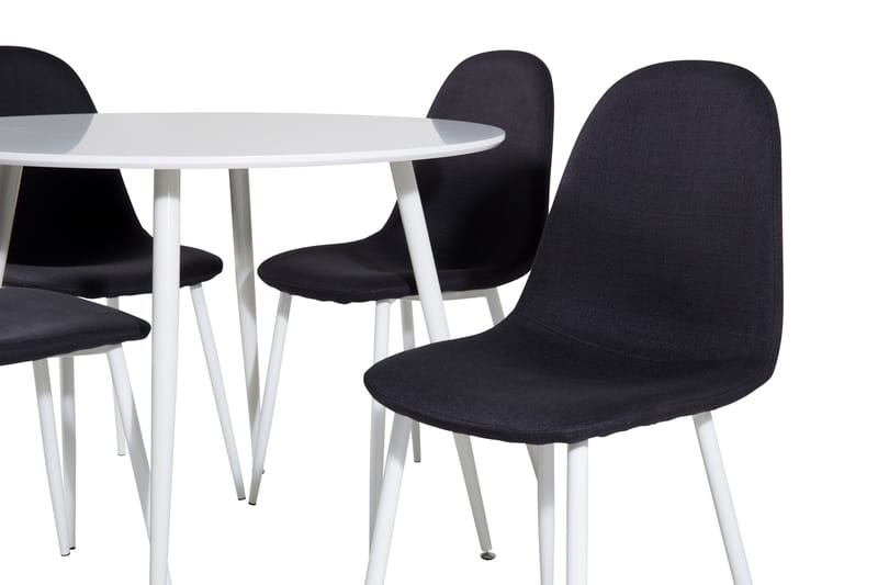 Ruokailuryhmä Pinilla 100 cm Pyöreä 4 Yegua tuolia - Valkoinen/Musta - Huonekalut - Pöytä & ruokailuryhmä - Ruokailuryhmä