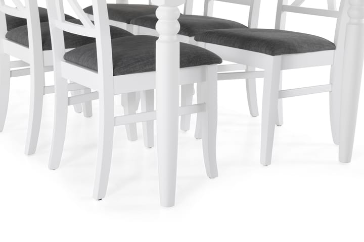 Ruokapöytä Hampton 6 Twain tuolia - Valkoinen - Ruokailuryhmä