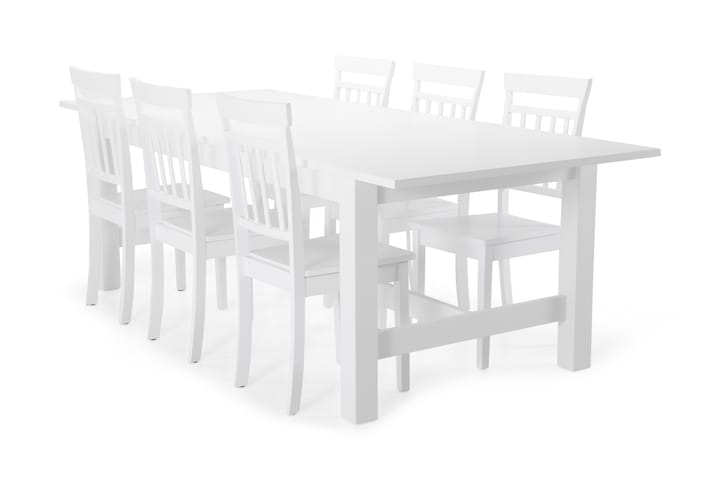 Ruokapöytä Isadora 6 Catskill tuolia - Valkoinen - Ruokailuryhmä