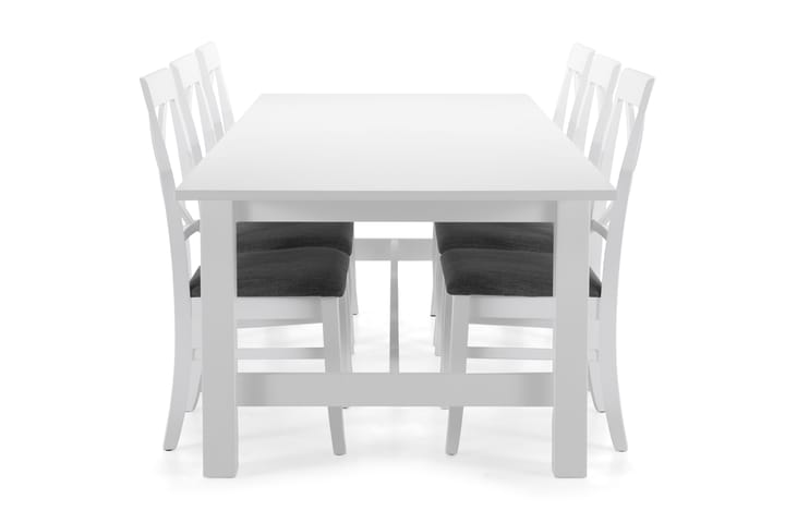 Ruokapöytä Isadora 6 Twain tuolia - Valkoinen - Ruokailuryhmä