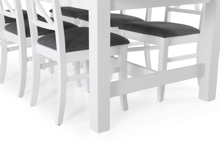 Ruokapöytä Isadora 6 Twain tuolia - Valkoinen - Ruokailuryhmä