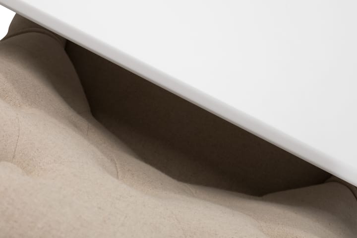 Ruokapöytä Lowisa 200 cm Ovaali - Valkoinen/Beige - Ruokailuryhmä