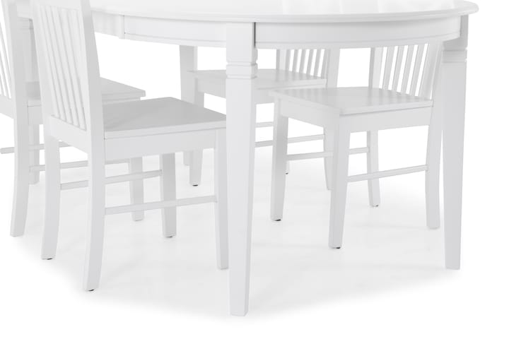 Ruokapöytä Lowisa 4 Matilda tuolia - Valkoinen - Ruokailuryhmä