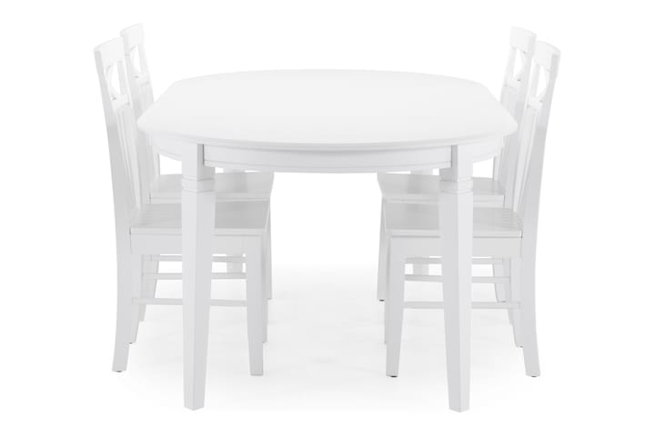 Ruokapöytä Lowisa 4 Matilda tuolia - Valkoinen - Ruokailuryhmä