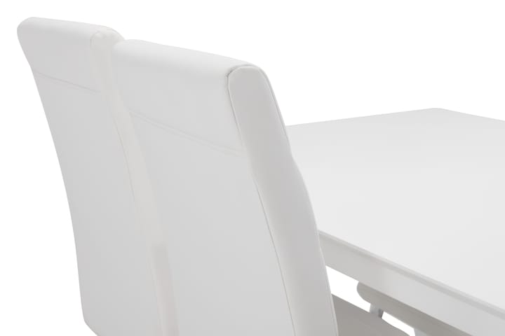 Ruokapöytä Matilda 4 Jack tuolia - Valkoinen/Kromi - Ruokailuryhmä