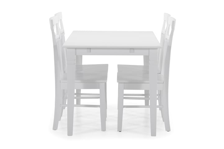 Ruokapöytä Twain 4 Matilda tuolia - Valkoinen - Ruokailuryhmä