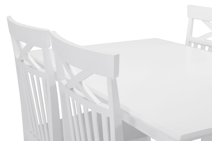 Ruokapöytä Twain 4 Matilda tuolia - Valkoinen - Ruokailuryhmä