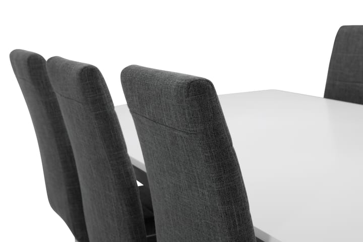 Ruokapöytä Twain 6 Jack tuolia - Valkoinen/Harmaa - Ruokailuryhmä