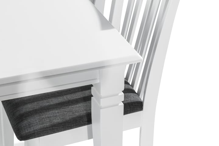 Ruokapöytä Twain 6 Lowisa tuolia - Valkoinen/Harmaa - Ruokailuryhmä