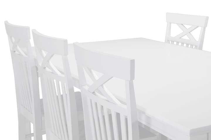 Ruokapöytä Twain 6 Matilda tuolia - Valkoinen - Ruokailuryhmä