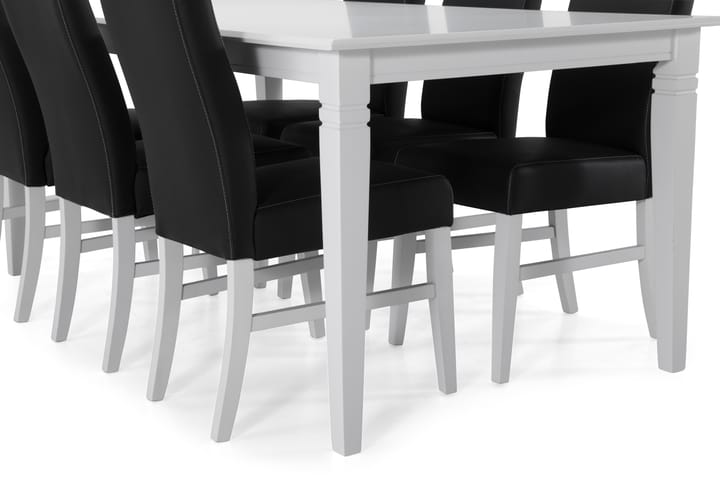 Ruokapöytä Twain 6 Max tuolia - Valkoinen/Musta - Ruokailuryhmä