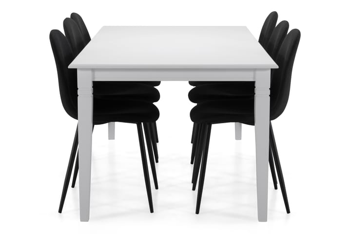 Ruokapöytä Twain 6 Naira tuolia - Musta - Ruokailuryhmä