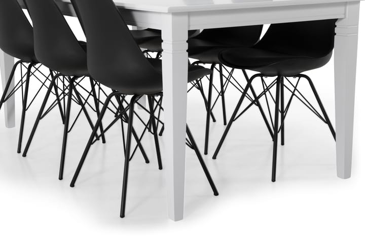 Ruokapöytä Twain 6 Scale tuolia - Musta - Ruokailuryhmä