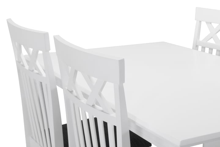 Ruokapöytä Twain Jatkettava 120 cm - Valkoinen/Musta - Ruokailuryhmä