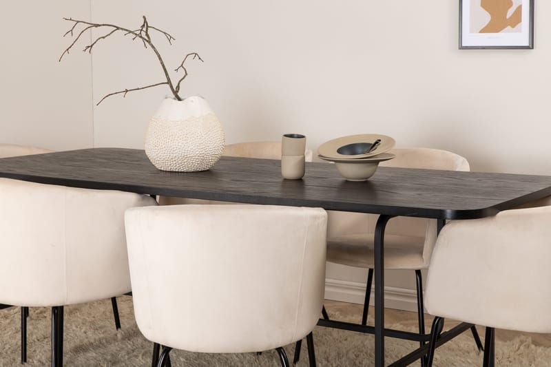 Ruokapöytä Uno 6 kpl Berit Ruokatuolia - Huonekalut - Pöytä & ruokailuryhmä - Ruokailuryhmä