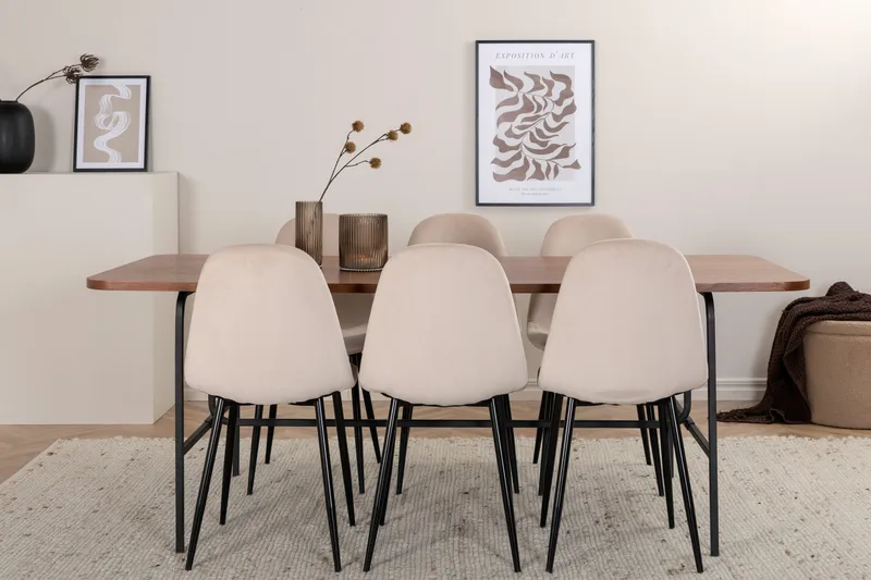 Ruokapöytä Uno 6 kpl Polar Ruokatuolia, undefined