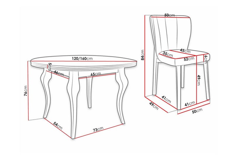 Ruokaryhmä Kendale - Huonekalut - Pöytä & ruokailuryhmä - Ruokailuryhmä