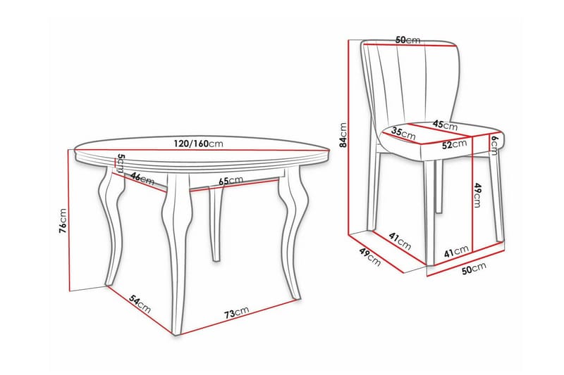 Ruokaryhmä Kendale - Huonekalut - Pöytä & ruokailuryhmä - Ruokailuryhmä
