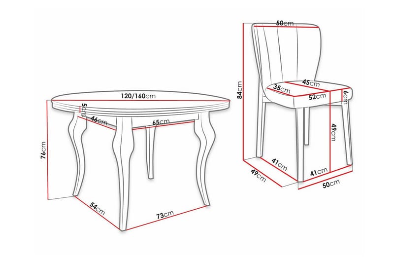 Ruokaryhmä Kendale - Huonekalut - Pöytä & ruokailuryhmä - Ruokailuryhmä