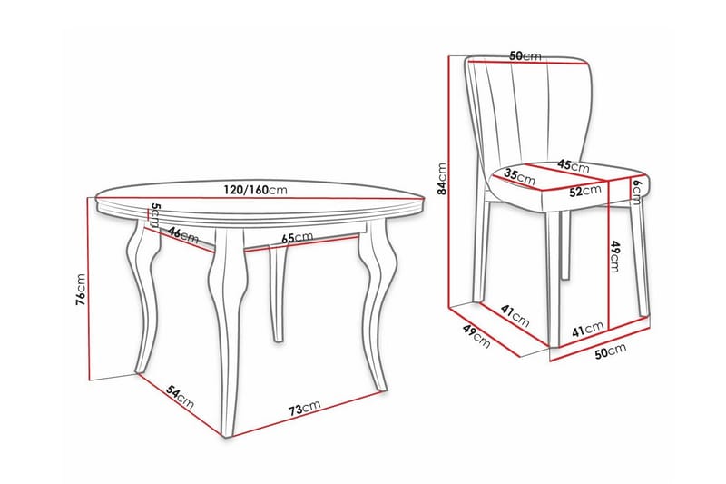 Ruokaryhmä Kendale - Huonekalut - Pöytä & ruokailuryhmä - Ruokailuryhmä