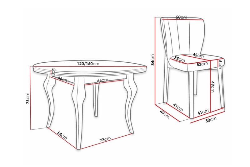 Ruokaryhmä Kendale - Huonekalut - Pöytä & ruokailuryhmä - Ruokailuryhmä