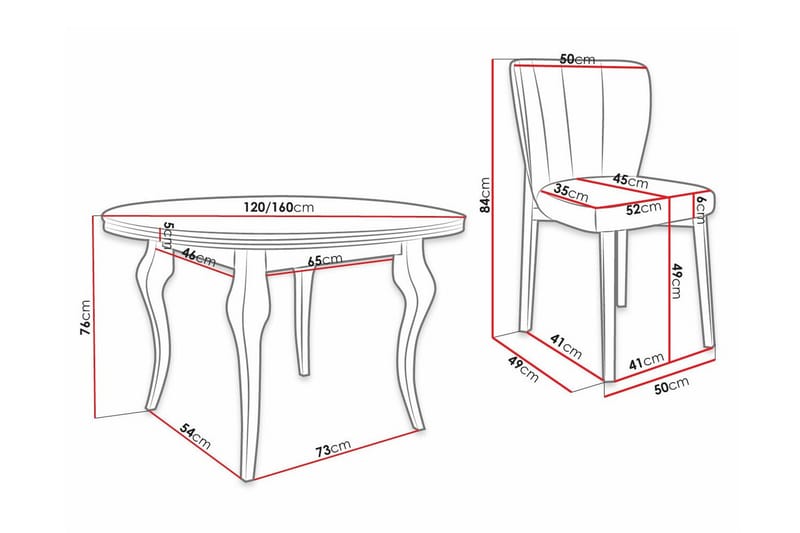 Ruokaryhmä Kendale - Huonekalut - Pöytä & ruokailuryhmä - Ruokailuryhmä