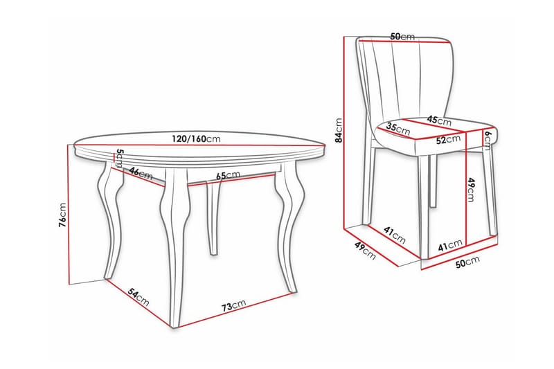 Ruokaryhmä Kendale - Huonekalut - Pöytä & ruokailuryhmä - Ruokailuryhmä