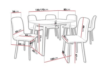Ruokaryhmä Narberth - Huonekalut - Pöytä & ruokailuryhmä - Ruokailuryhmä